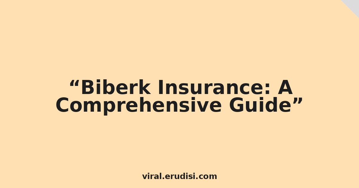 Biberk Insurance: A Comprehensive Guide